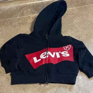 Levi's Size 12 Months Black and Red Hoodie